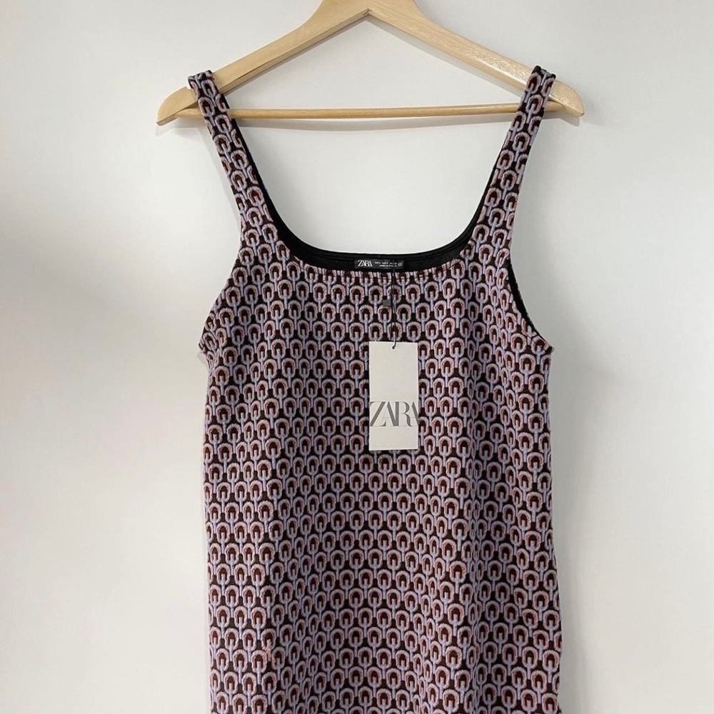 Zara Asymmetrical Dress in Black and Purple